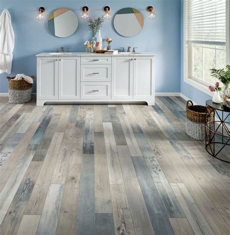 blue luxury vinyl plank flooring.